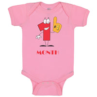 Baby Clothes Number 1 Month Birthday Funny Humor Baby Bodysuits Cotton