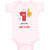 Baby Clothes Number 1 Month Birthday Funny Humor Baby Bodysuits Cotton
