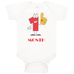 Baby Clothes Number 1 Month Birthday Funny Humor Baby Bodysuits Cotton