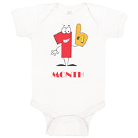 Baby Clothes Number 1 Month Birthday Funny Humor Baby Bodysuits Cotton