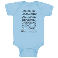 Baby Clothes 0101110111 Is Love You in Computer Funny Nerd Geek Baby Bodysuits