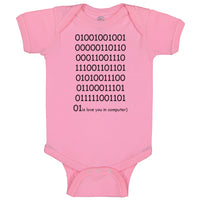 Baby Clothes 0101110111 Is Love You in Computer Funny Nerd Geek Baby Bodysuits