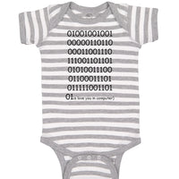 Baby Clothes 0101110111 Is Love You in Computer Funny Nerd Geek Baby Bodysuits