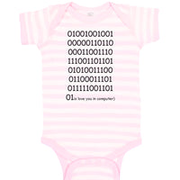 Baby Clothes 0101110111 Is Love You in Computer Funny Nerd Geek Baby Bodysuits