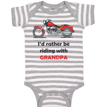 Baby Clothes I'D Rather Be Riding with Grandpa Biking Bike Grandfather Dad