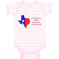 Baby Clothes Wasn'T Born in Texas but Got Here Fast Baby Bodysuits Cotton