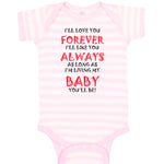 Baby Clothes Love You Forever Living Baby You'Ll Be Valentines Love Cotton