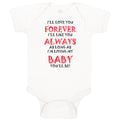 Baby Clothes Love You Forever Living Baby You'Ll Be Valentines Love Cotton