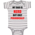 Baby Clothes My Dad Is Nerd but Only Periodically Dad Father's Day Cotton