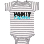 Baby Clothes Vomit Happens Funny Humor Baby Bodysuits Boy & Girl Cotton