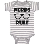 Baby Clothes Nerds Rule Funny Nerd Geek Baby Bodysuits Boy & Girl Cotton