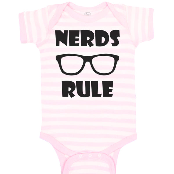 Baby Clothes Nerds Rule Funny Nerd Geek Baby Bodysuits Boy & Girl Cotton