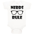 Baby Clothes Nerds Rule Funny Nerd Geek Baby Bodysuits Boy & Girl Cotton