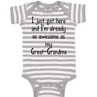 Baby Clothes Got Here Already Awesome Great-Grandma Grandmother Baby Bodysuits
