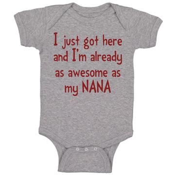 Baby Clothes Got Here and Already Awesome as Nana Grandmother Grandma Cotton
