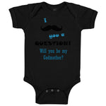 Baby Clothes Question! Will You Be My Godmother Baby Bodysuits Boy & Girl Cotton