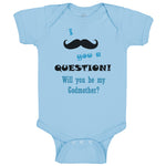 Baby Clothes Question! Will You Be My Godmother Baby Bodysuits Boy & Girl Cotton