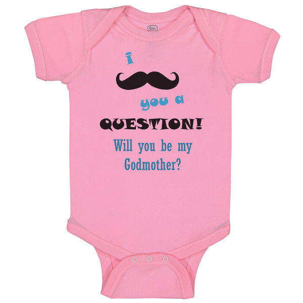Baby Clothes Question! Will You Be My Godmother Baby Bodysuits Boy & Girl Cotton