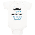 Baby Clothes Question! Will You Be My Godmother Baby Bodysuits Boy & Girl Cotton