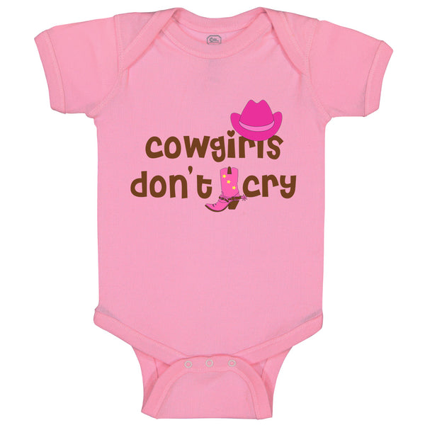 Baby Clothes Cowgirls Don'T Cry Western Style B Baby Bodysuits Boy & Girl Cotton