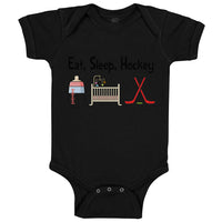 Baby Clothes Eat, Sleep, Hockey Baby Bodysuits Boy & Girl Newborn Clothes Cotton