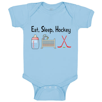 Baby Clothes Eat, Sleep, Hockey Baby Bodysuits Boy & Girl Newborn Clothes Cotton