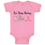 Baby Clothes Eat, Sleep, Hockey Baby Bodysuits Boy & Girl Newborn Clothes Cotton