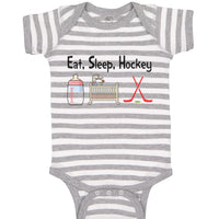 Baby Clothes Eat, Sleep, Hockey Baby Bodysuits Boy & Girl Newborn Clothes Cotton