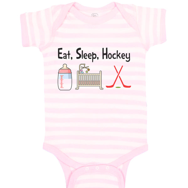 Baby Clothes Eat, Sleep, Hockey Baby Bodysuits Boy & Girl Newborn Clothes Cotton