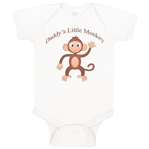 Baby Clothes Daddy's Little Monkey Dad Father's Day Baby Bodysuits Cotton