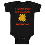 Baby Clothes I'M Grandma's and Grandpa's Sunshine Grandparents Baby Bodysuits