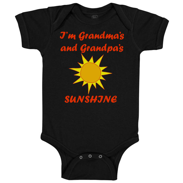 Baby Clothes I'M Grandma's and Grandpa's Sunshine Grandparents Baby Bodysuits