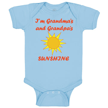 Baby Clothes I'M Grandma's and Grandpa's Sunshine Grandparents Baby Bodysuits