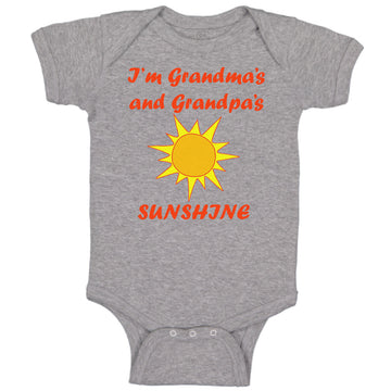 Baby Clothes I'M Grandma's and Grandpa's Sunshine Grandparents Baby Bodysuits
