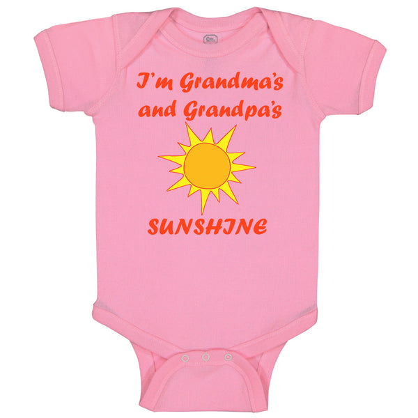 Baby Clothes I'M Grandma's and Grandpa's Sunshine Grandparents Baby Bodysuits