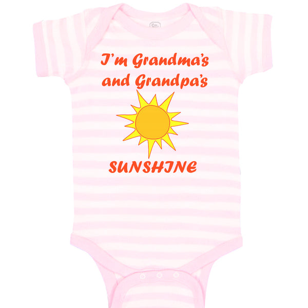 Baby Clothes I'M Grandma's and Grandpa's Sunshine Grandparents Baby Bodysuits