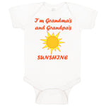 Baby Clothes I'M Grandma's and Grandpa's Sunshine Grandparents Baby Bodysuits