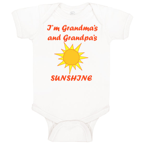Baby Clothes I'M Grandma's and Grandpa's Sunshine Grandparents Baby Bodysuits