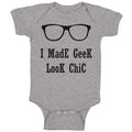 Baby Clothes I Made Geek Look Chic Funny Nerd Geek Baby Bodysuits Cotton