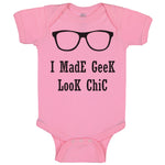 Baby Clothes I Made Geek Look Chic Funny Nerd Geek Baby Bodysuits Cotton