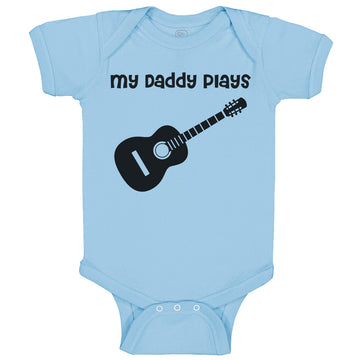 Baby Clothes My Daddy Plays Guitar Dad Father's Day B Baby Bodysuits Cotton