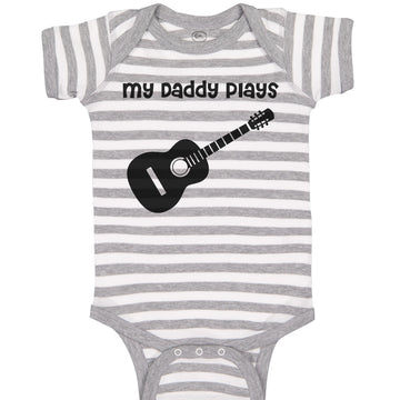 Baby Clothes My Daddy Plays Guitar Dad Father's Day B Baby Bodysuits Cotton