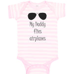Baby Clothes My Daddy Flies Airplanes Pilot Dad Father's Day Style C Cotton