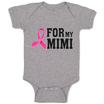 Baby Clothes For My Mimi with Ribbon Brease Cancer Awareness Baby Bodysuits