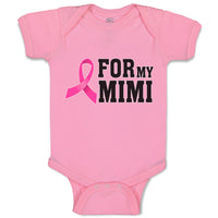 Baby Clothes For My Mimi with Ribbon Brease Cancer Awareness Baby Bodysuits