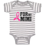 Baby Clothes For My Mimi with Ribbon Brease Cancer Awareness Baby Bodysuits