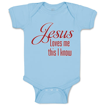 Baby Clothes Jesus Loves Me This I Know Christian Jesus God Style A Cotton