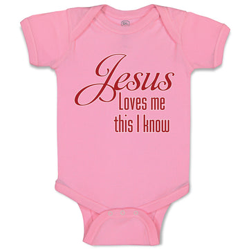 Baby Clothes Jesus Loves Me This I Know Christian Jesus God Style A Cotton