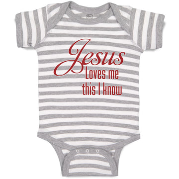 Baby Clothes Jesus Loves Me This I Know Christian Jesus God Style A Cotton