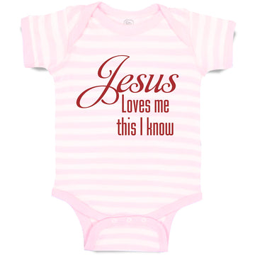 Baby Clothes Jesus Loves Me This I Know Christian Jesus God Style A Cotton